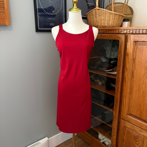Vintage Dresses & Skirts - Vintage 90s Red Sleeveless Sheath Dress
